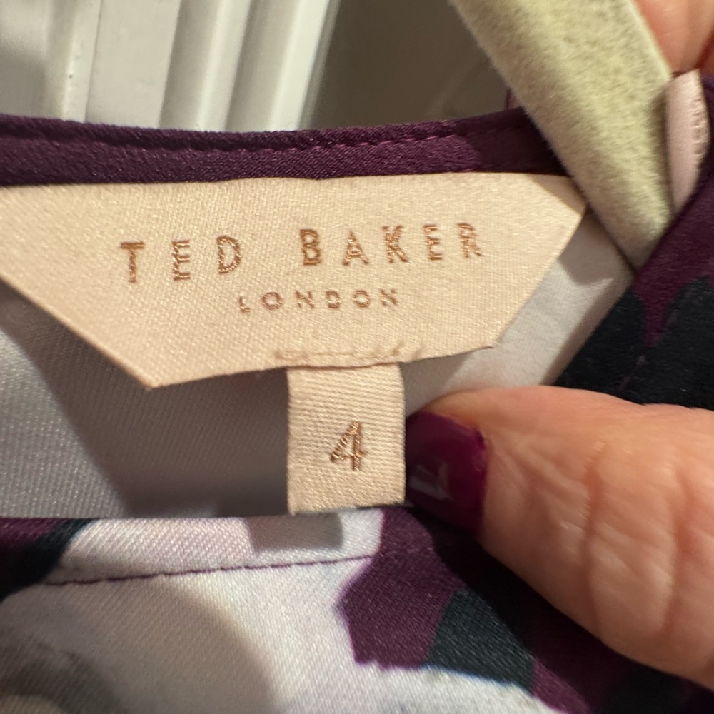 Ted Baker Purple Floral Women’s Dress NEVER WORN - Picture 3 of 12